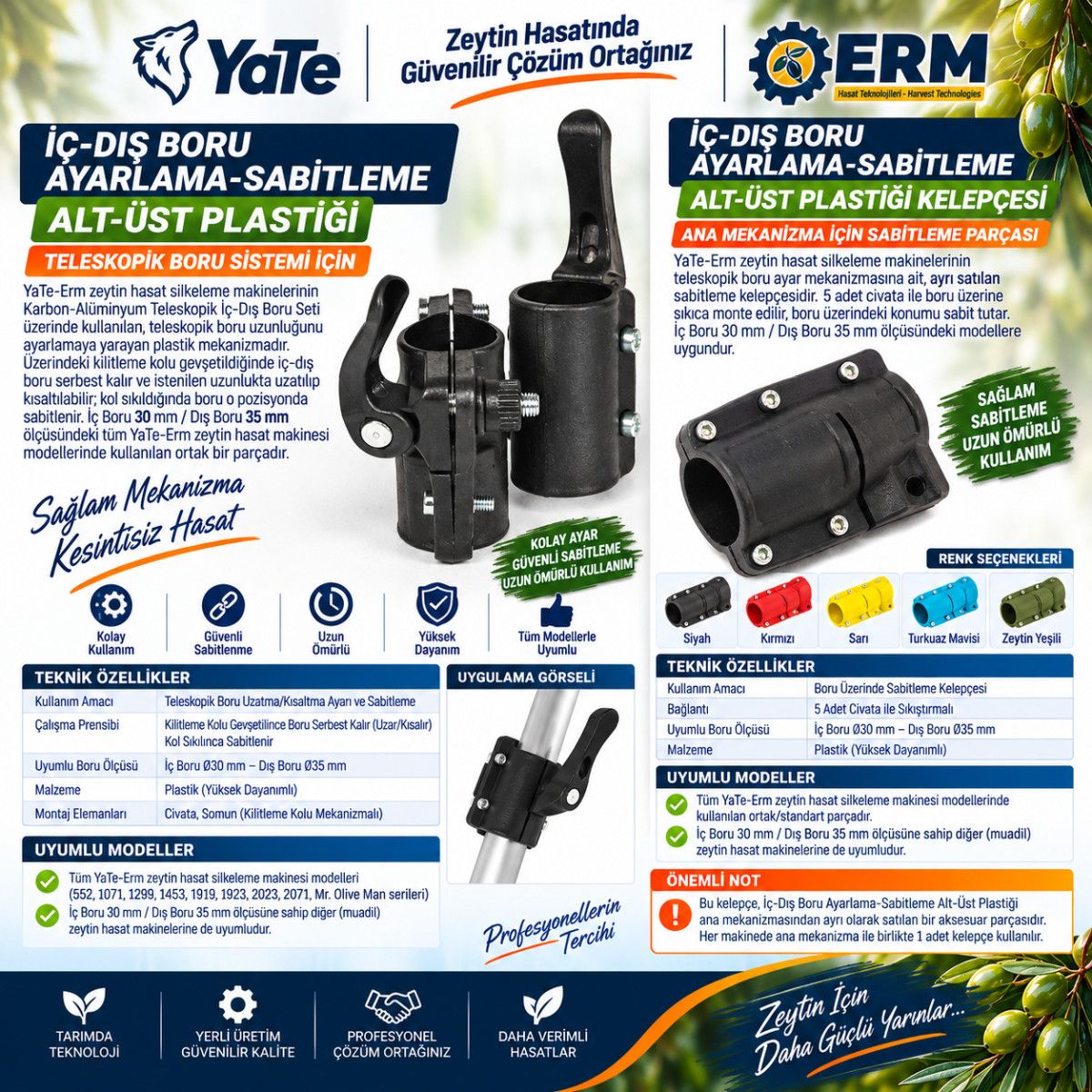 İÇ-DIŞ BORU AYARLAMA SABİTLEME ALT-ÜST PLASTİĞİ