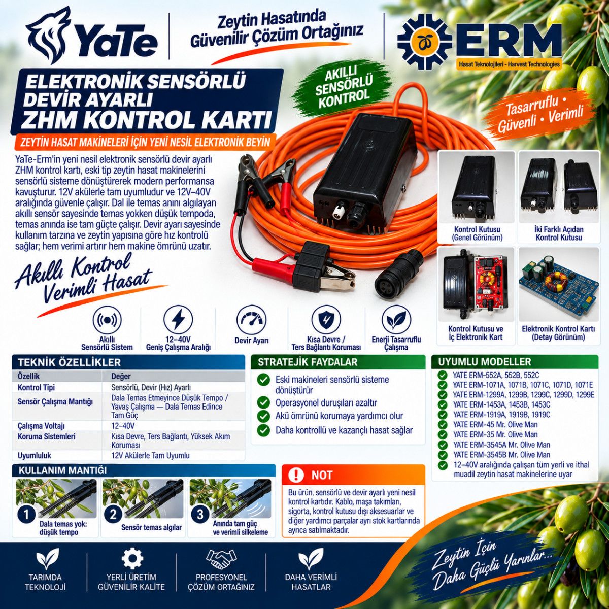 ELEKTRONİK SENSÖRLÜ DEVİR AYARLI ZHM KONTROL KARTI