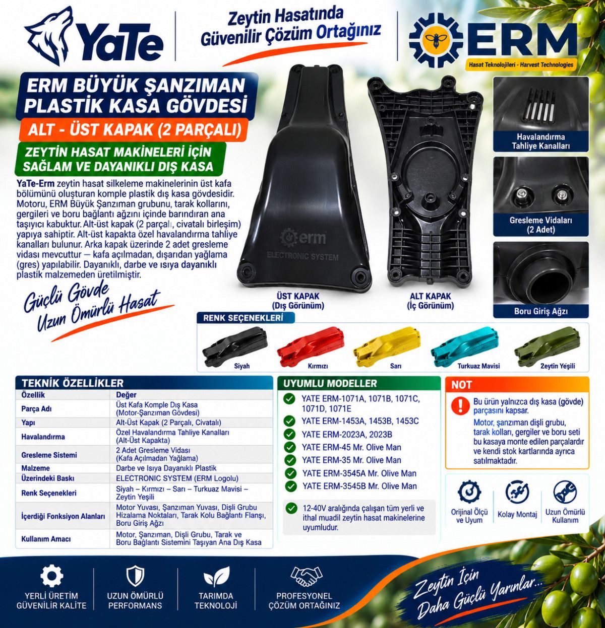 ERM BÜYÜK ŞANZIMAN PLASTİK KASA GÖVDESİ ALT-ÜST KAPAK