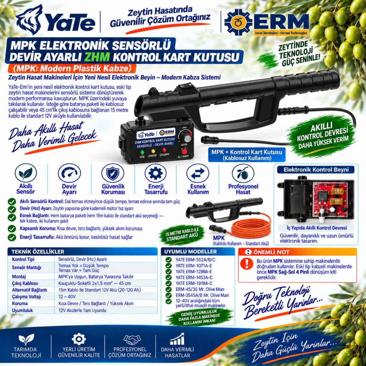 MPK ELEKTRONİK SENSÖRLÜ DEVİR AYARLI ZHM KONTROL KART KUTUSU
