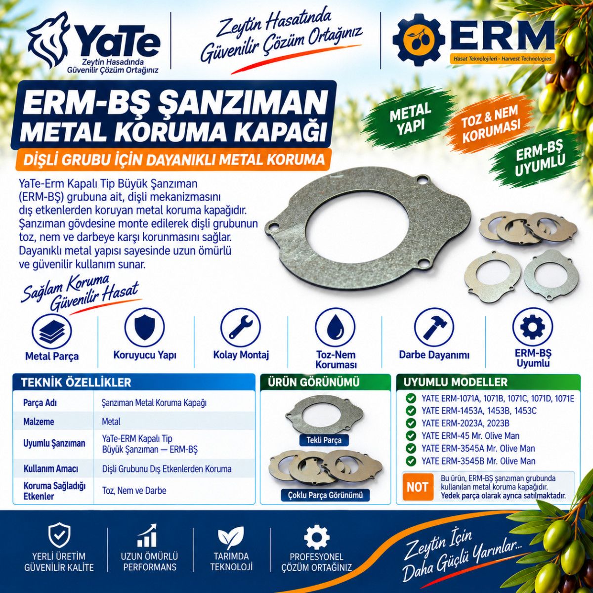  ERM-BŞ ŞANZIMAN METAL KORUMA KAPAGI